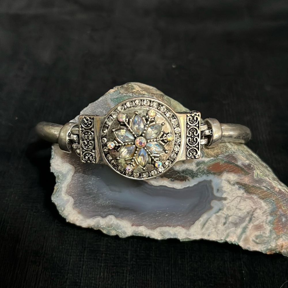 Silver colored bracelet